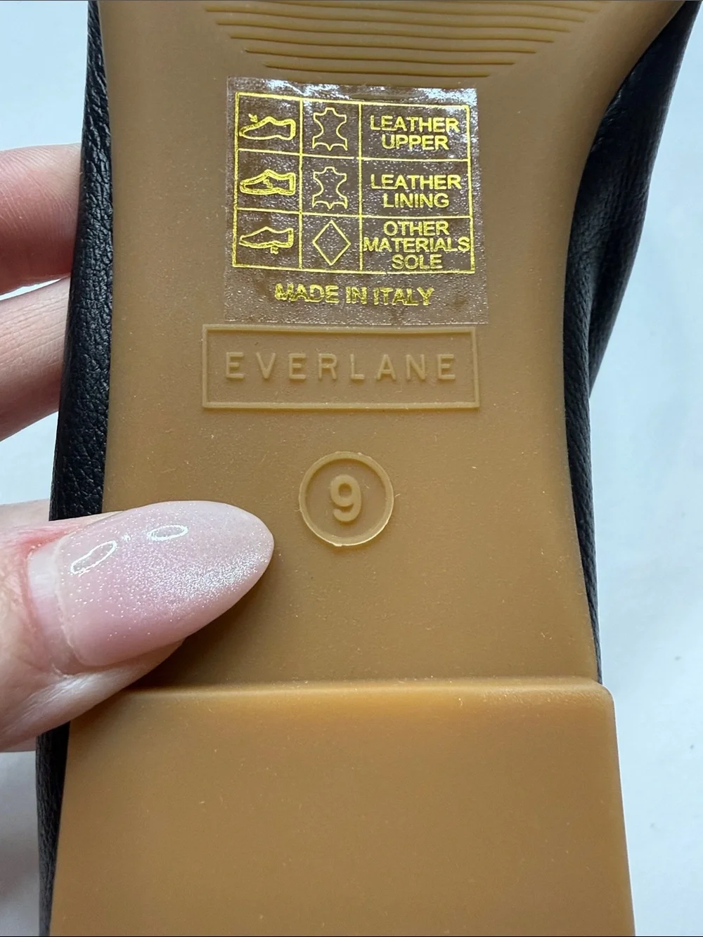 Everlane Day Glove Flat Black Leather Ballet Slip On Size 9 NWOB Chic - Picture 7 of 9